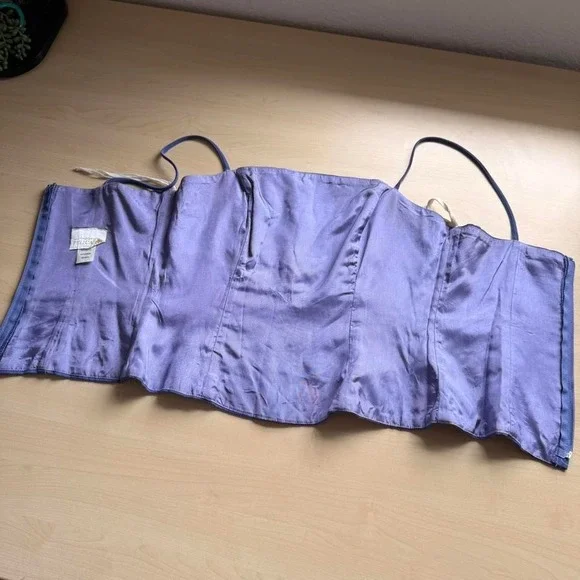 Beaded Blue & Purple Corset Top & Scarf - Picture 7 of 8